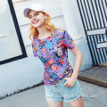 Women Print Short Sleeve Loose Casual Top/T-shirt